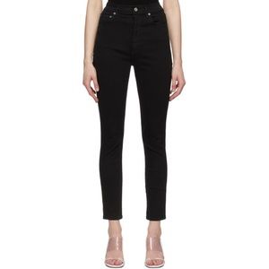 Agolde Black Roxanne Super High Rise Skinny Jeans